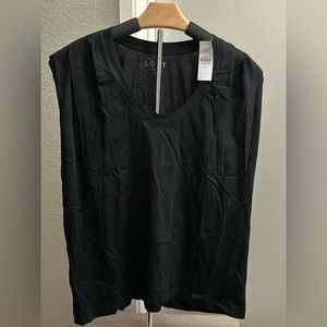 Loft - Women’s Pleated Muscle Tee/Top